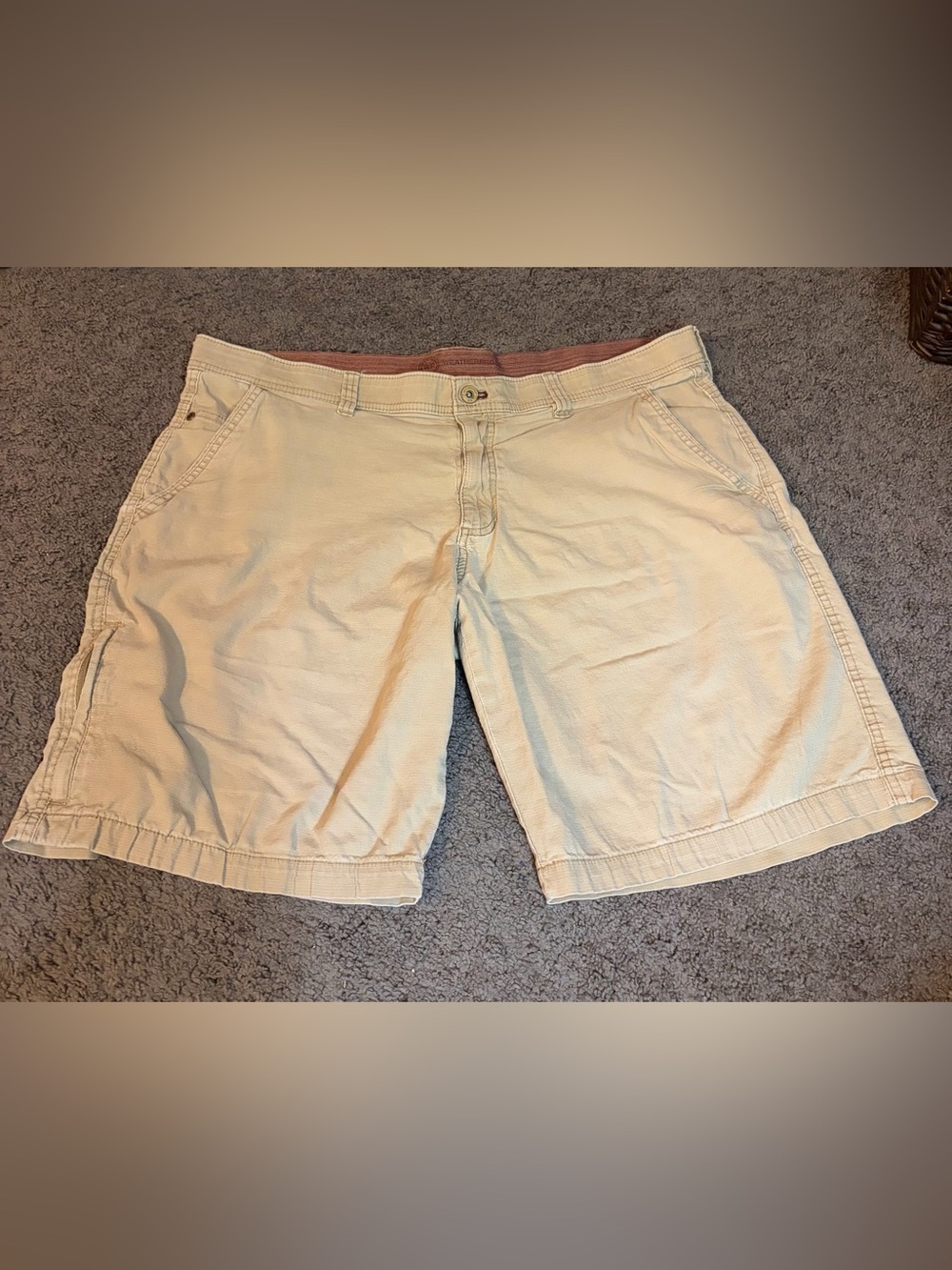 Weatherproof Kaki Shorts 38 Outdoor Hiking Camping Fishing Cargo Casual Backpack
